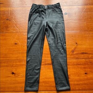 Black pleather leggings